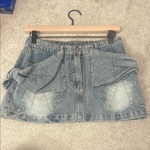 Aelfric Eden Blue Denim Mini Skirt